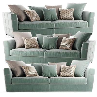 现代布艺多人沙发-5